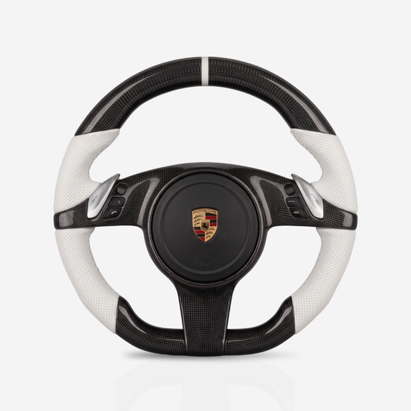 Porsche Gloss Carbon Fibre & Leather Steering Wheel — 15