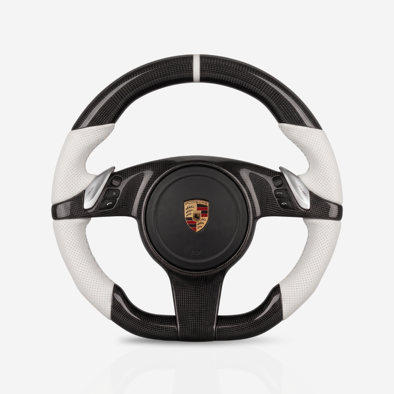 Porsche Gloss Carbon Fibre & Leather Steering Wheel — 15