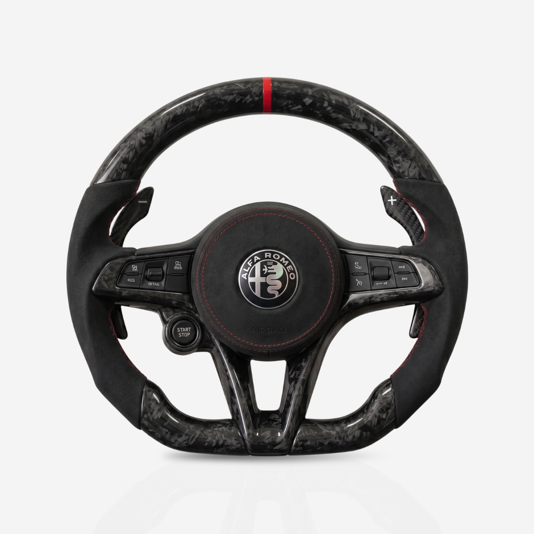 Alfa Romeo Forged Carbon Fibre & Alcantara Steering Wheel — 01