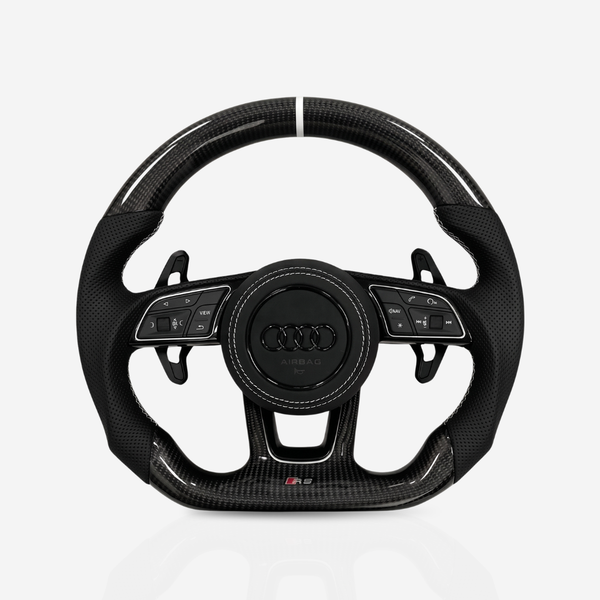 Audi Gloss Carbon Fibre & Leather Steering Wheel — 10