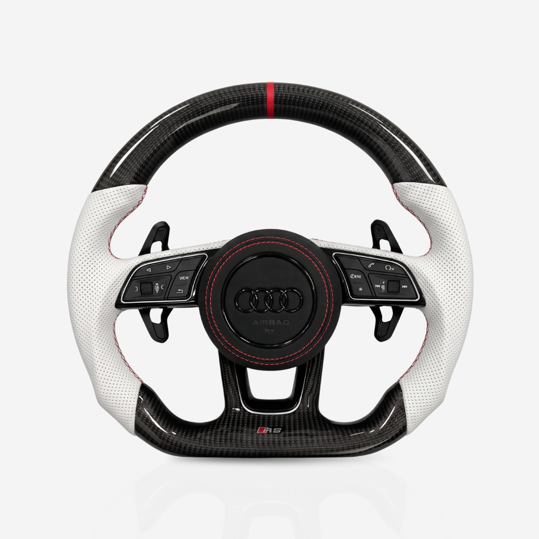 Audi Gloss Carbon Fibre & Leather Steering Wheel — 11
