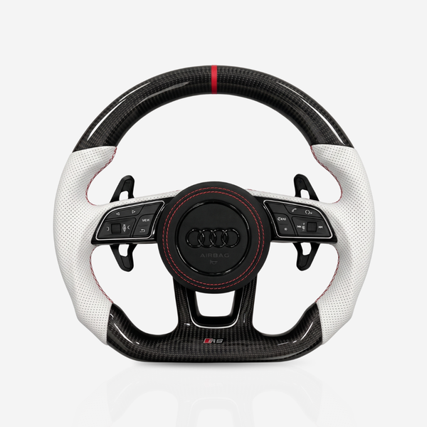 Audi Gloss Carbon Fibre & Leather Steering Wheel — 11