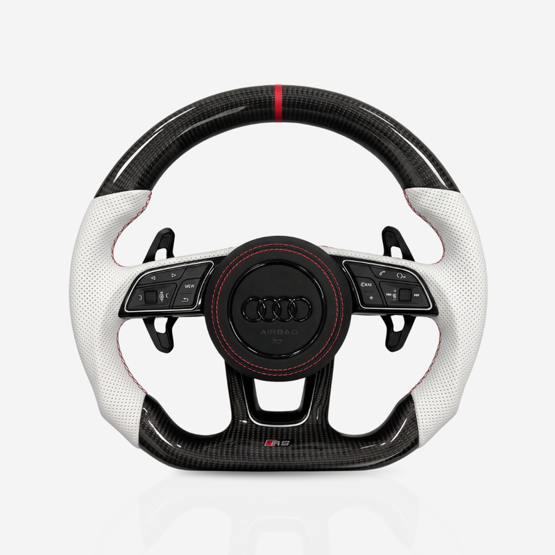 Audi Gloss Carbon Fibre & Leather Steering Wheel — 11
