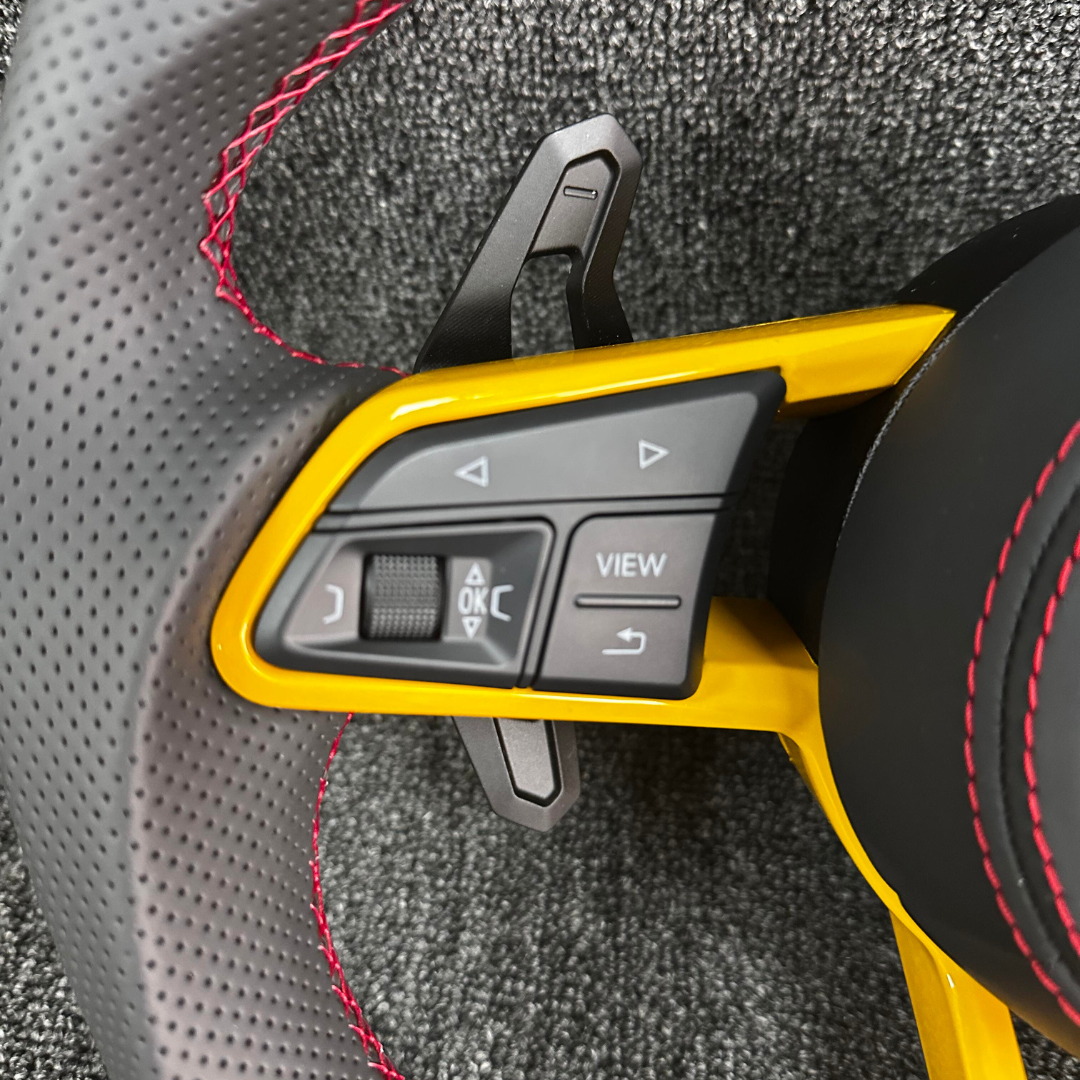 Audi Gloss Carbon Fibre & Leather Steering Wheel — 20