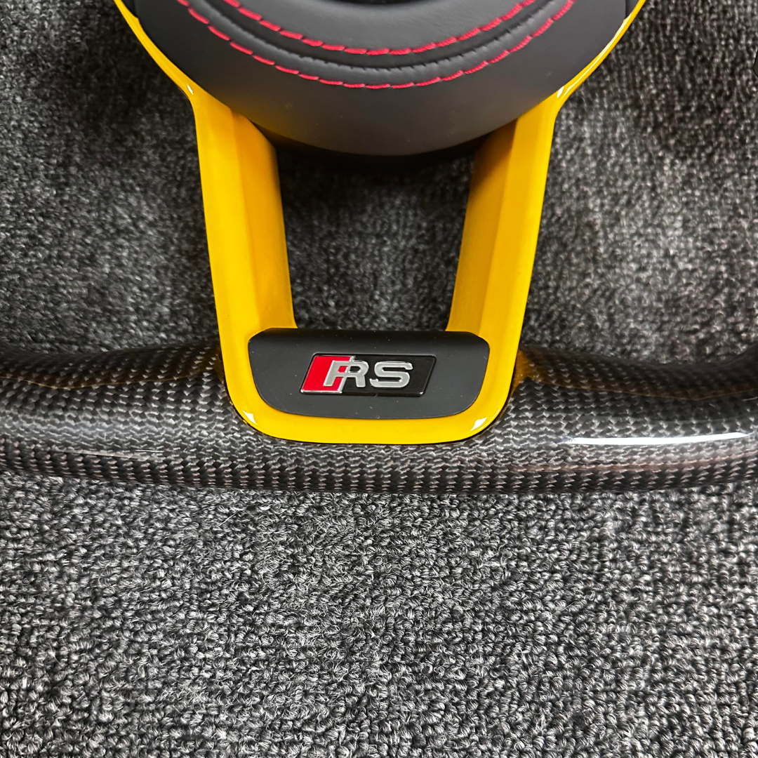 Audi Gloss Carbon Fibre & Leather Steering Wheel — 20