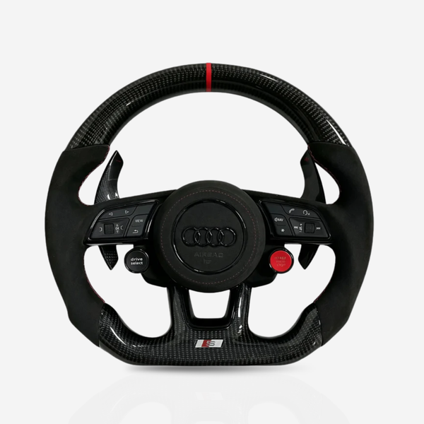 Audi Gloss Carbon Fibre & Alcantara Steering Wheel — 05