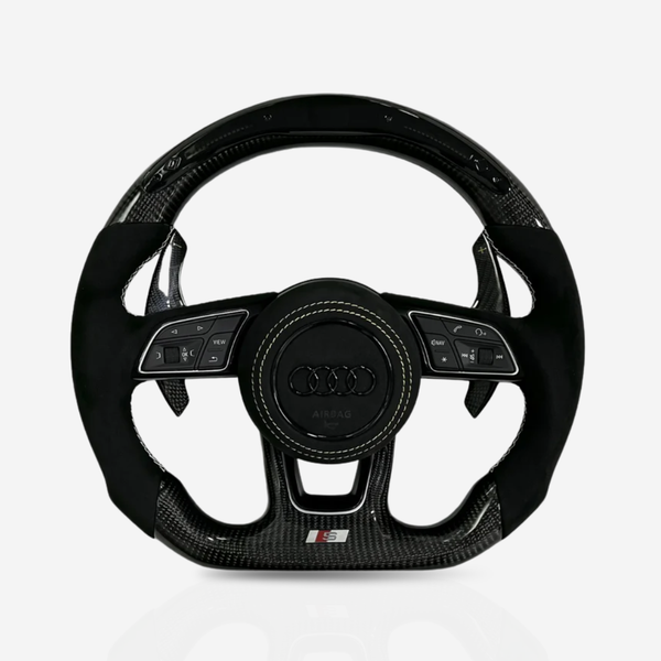 Audi Gloss Carbon Fibre & Leather Steering Wheel — 06