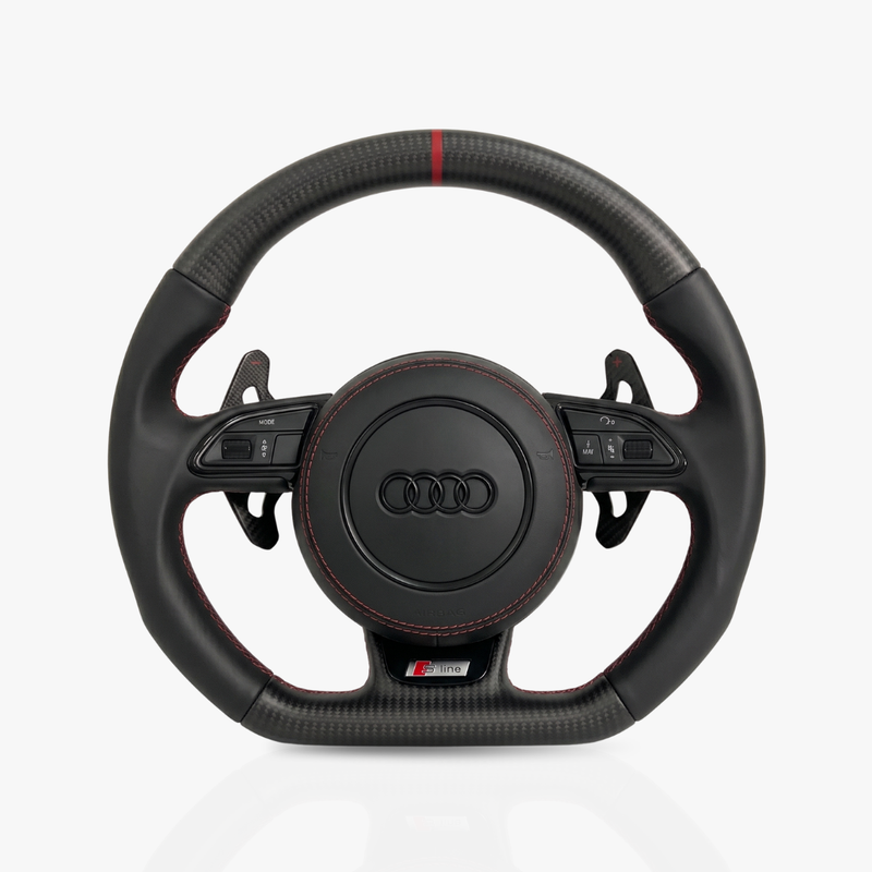 Audi Matte Carbon Fibre & Leather Steering Wheel — 13