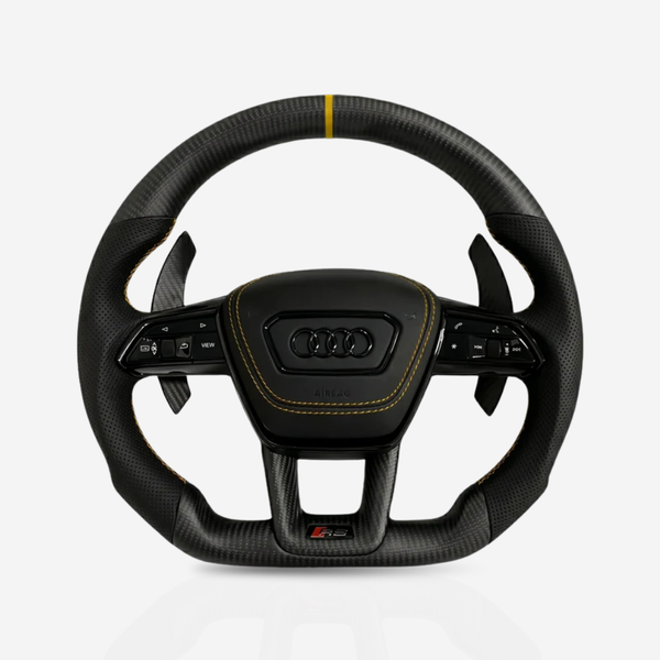 Audi Matte Carbon Fibre & Leather Steering Wheel — 03