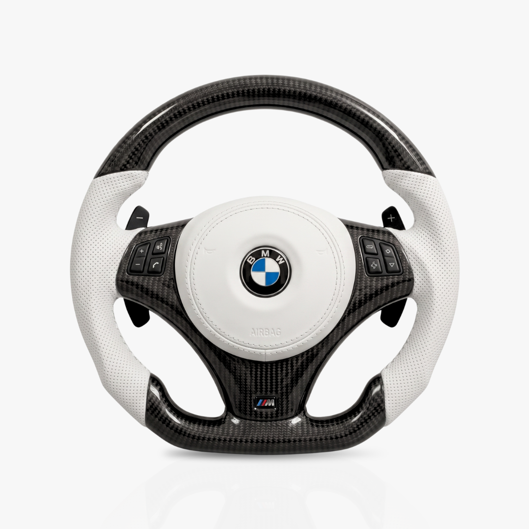 BMW Gloss Carbon Fibre & Leather Steering Wheel — 21