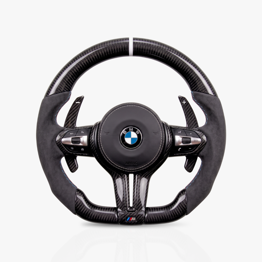 BMW Gloss Carbon Fibre & Alcantara Steering Wheel — 24