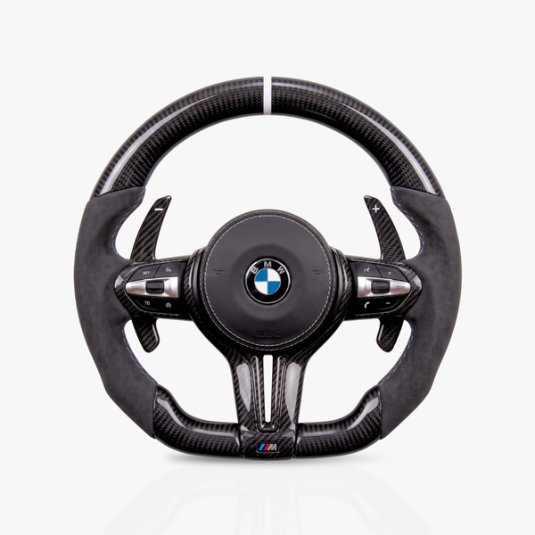 BMW Gloss Carbon Fibre & Alcantara Steering Wheel — 24