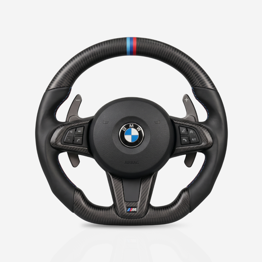 BMW Matte Carbon Fibre & Leather Steering Wheel — 16