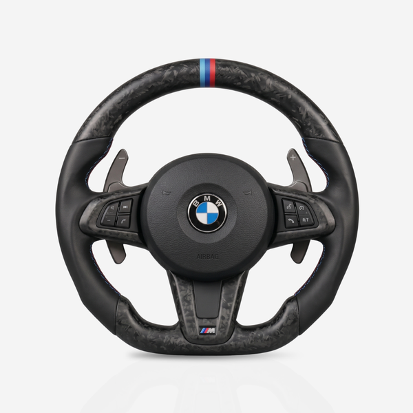 BMW Matte Forged Carbon Fibre & Leather Steering Wheel — 17