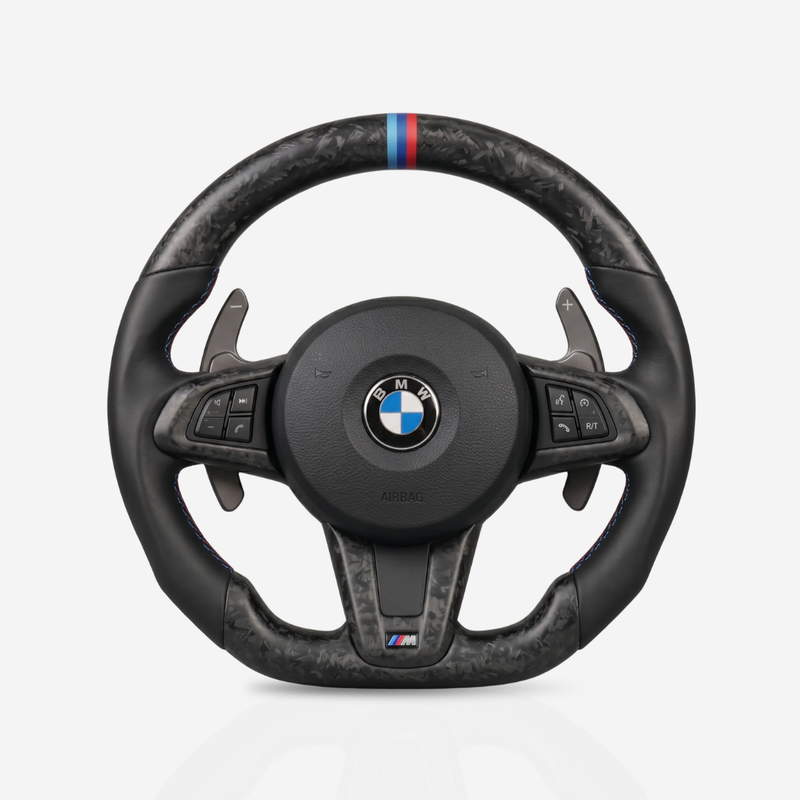 BMW Matte Forged Carbon Fibre & Leather Steering Wheel — 17