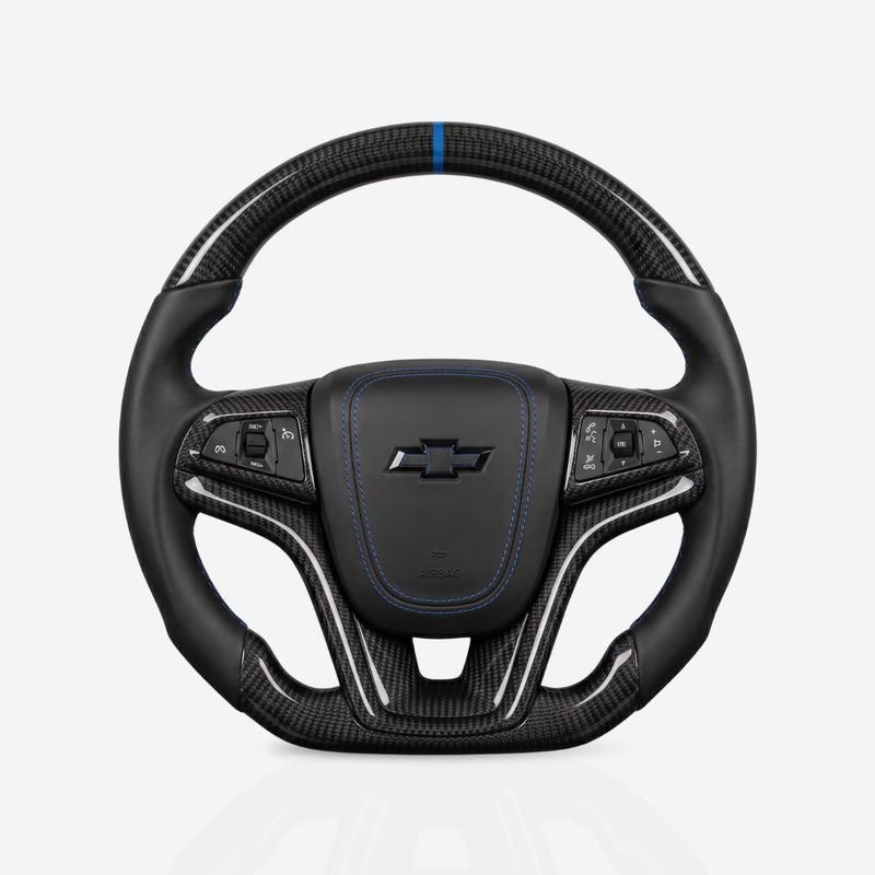 Chevrolet Camaro Gloss Carbon Fibre & Leather Steering Wheel — 01