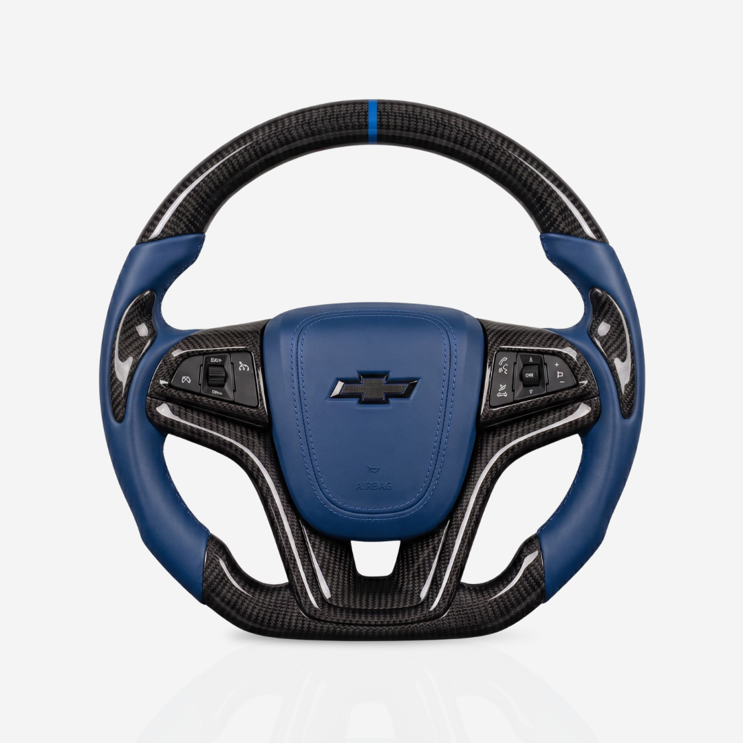 Chevrolet Camaro Gloss Carbon Fibre & Leather Steering Wheel — 02
