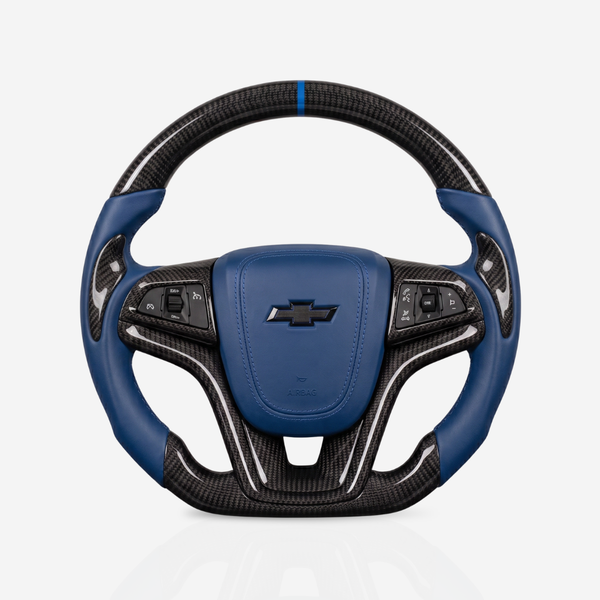 Chevrolet Camaro Gloss Carbon Fibre & Leather Steering Wheel — 02