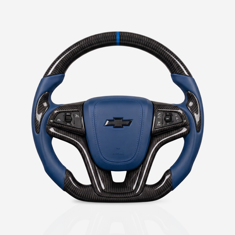 Chevrolet Camaro Gloss Carbon Fibre & Leather Steering Wheel — 02