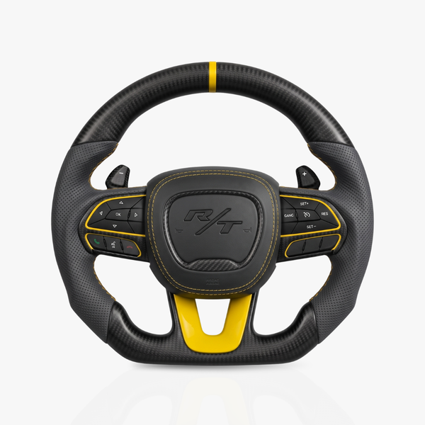 Dodge Matte Carbon Fibre & Leather Steering Wheel — 08