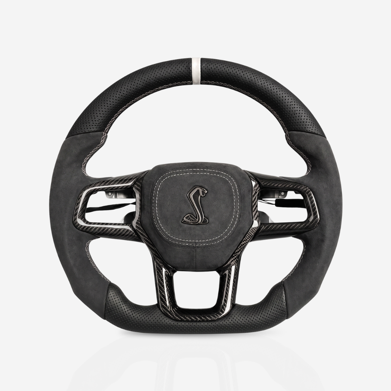 Ford Mustang Gloss Carbon Fibre & Alcantara Steering Wheel — 16