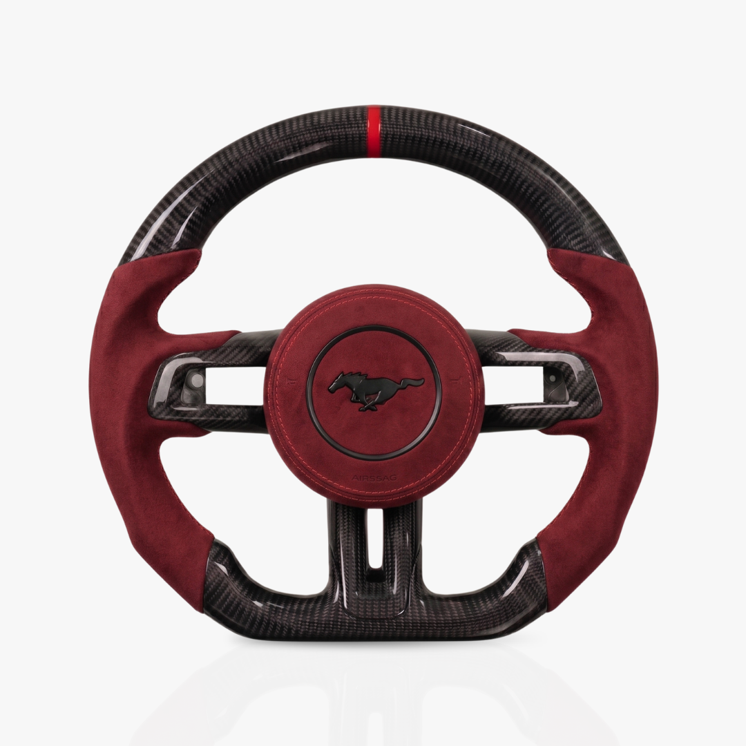Ford Mustang Gloss Carbon Fibre & Alcantara Steering Wheel — 26