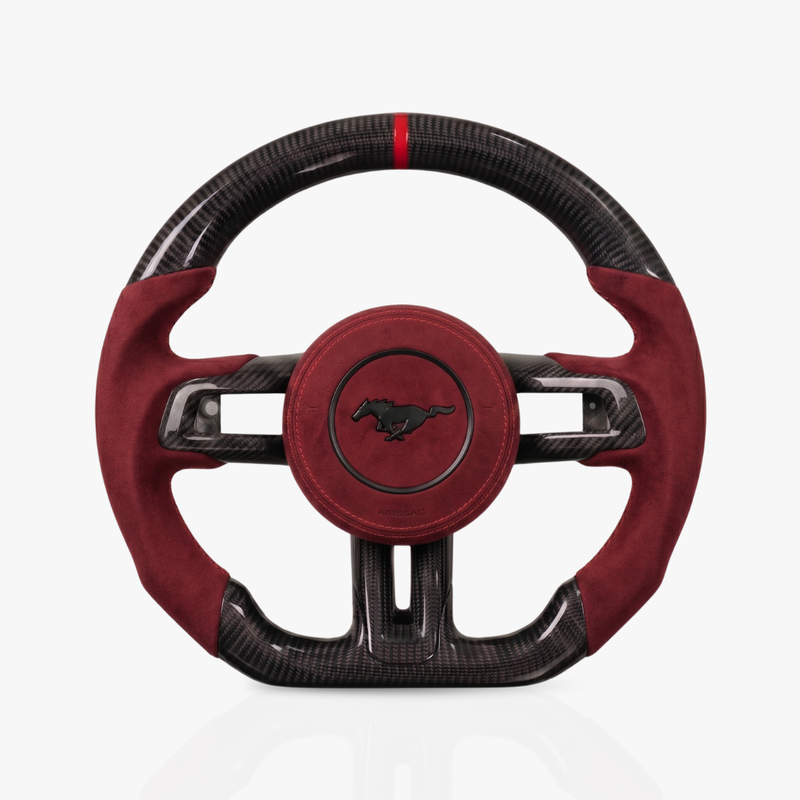 Ford Mustang Gloss Carbon Fibre & Alcantara Steering Wheel — 26