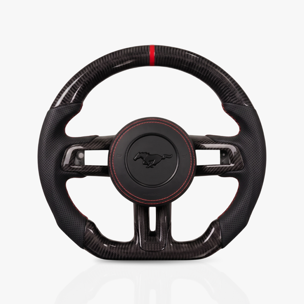 Ford Mustang Gloss Carbon Fibre & Leather Steering Wheel — 27