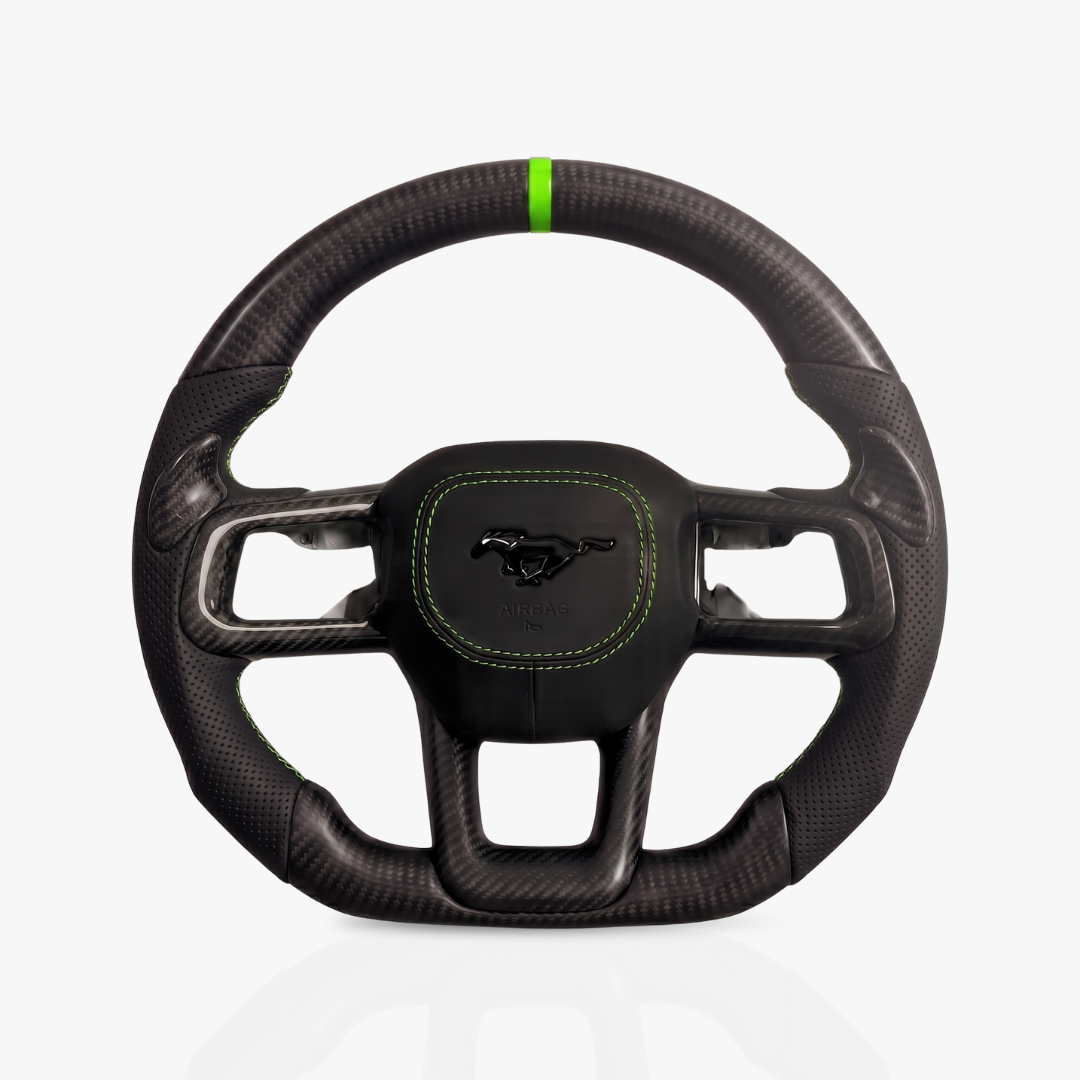 Ford Mustang Matte Carbon Fibre & Leather Steering Wheel — 30
