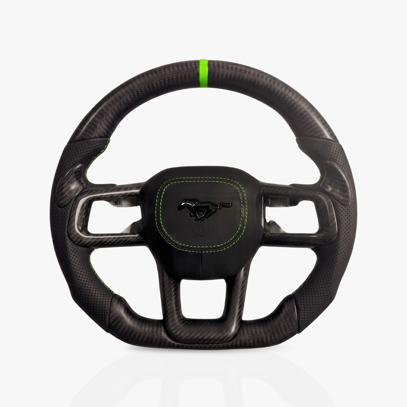 Ford Mustang Matte Carbon Fibre & Leather Steering Wheel — 30