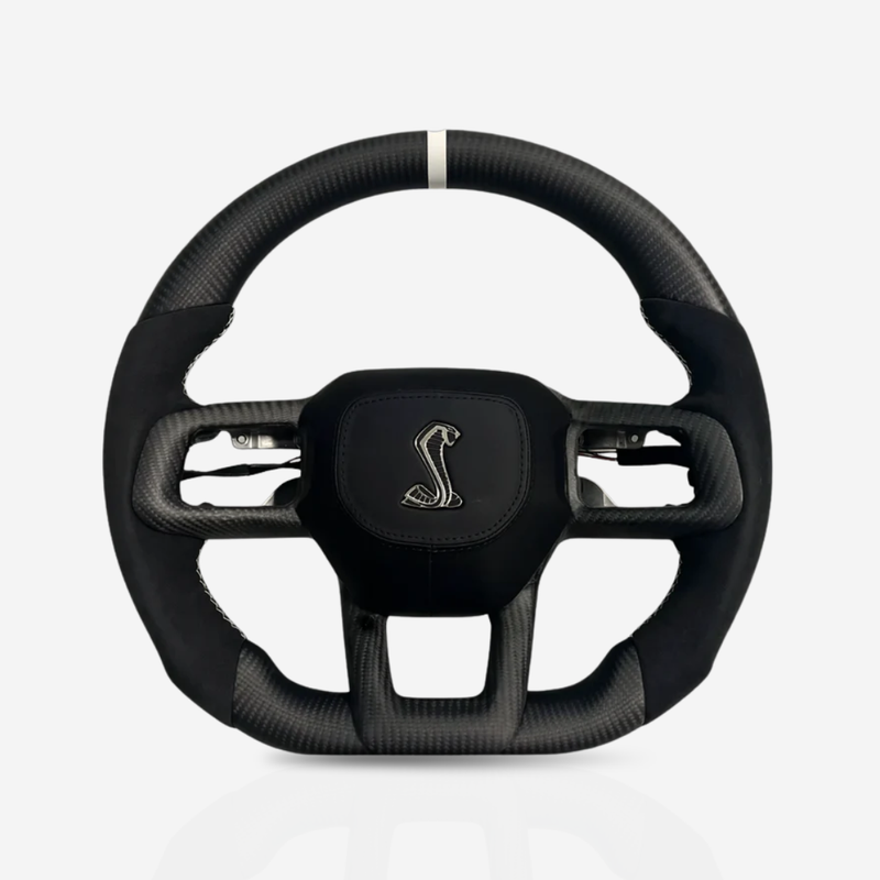 Ford Mustang Matte Carbon Fibre & Alcantara Steering Wheel — 01