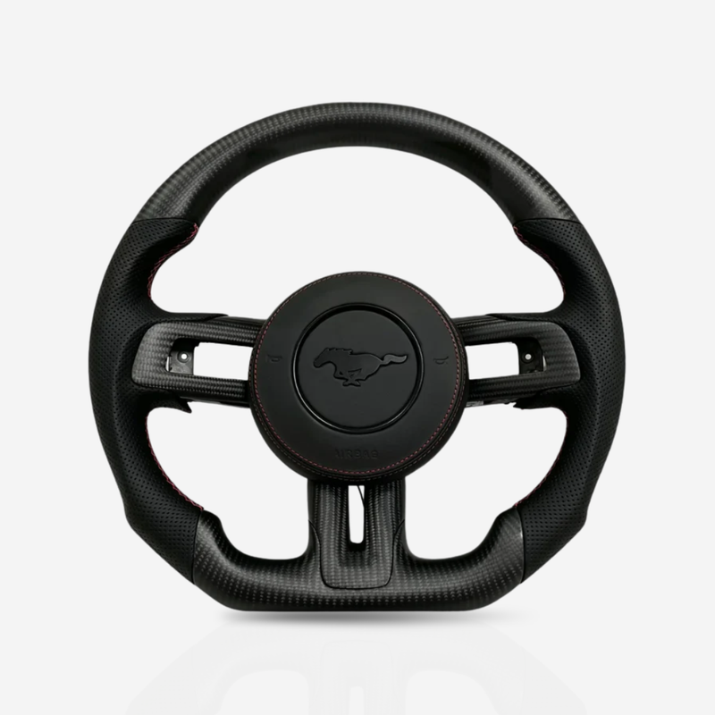 Ford Mustang Matte Carbon Fibre & Leather Steering Wheel — 12