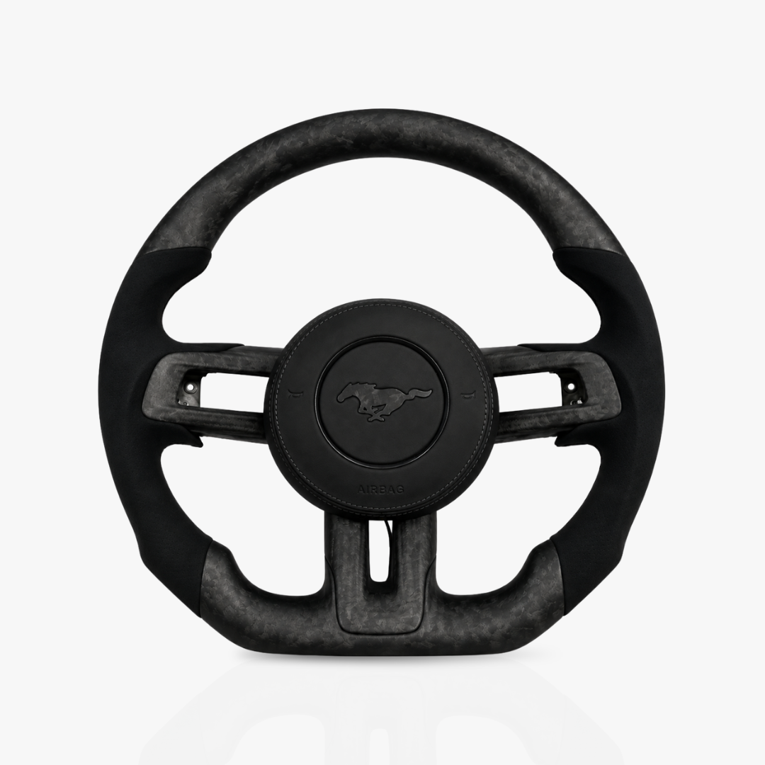 Ford Mustang Matte Forged Carbon Fibre & Alcantara Steering Wheel — 36