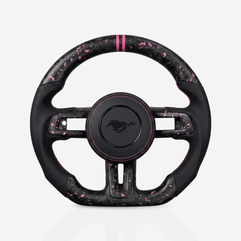 Ford Mustang Matte Forged Carbon Fibre & Leather Steering Wheel — 17