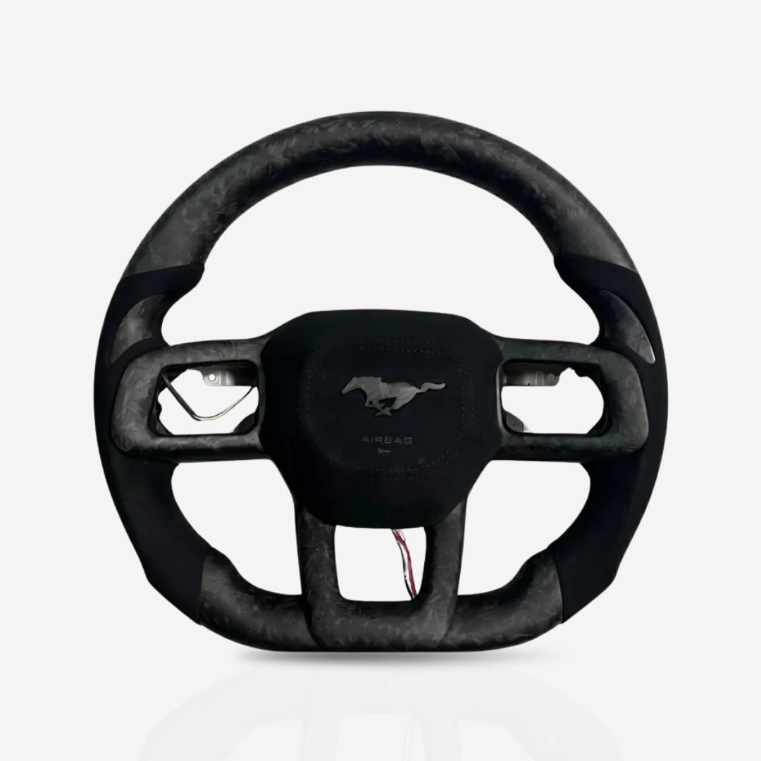 Ford Mustang Matte Forged Carbon Fibre & Alcantara Steering Wheel — 04