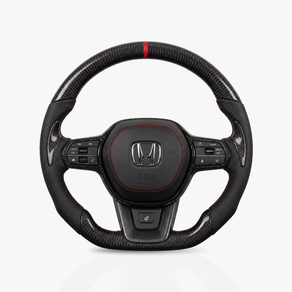 Honda Gloss Carbon Fibre & Leather Steering Wheel — 07