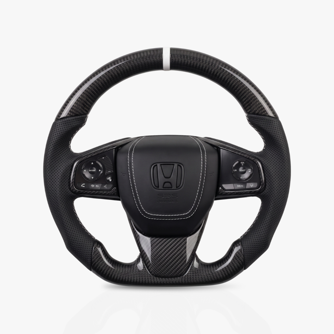 Honda Gloss Carbon Fibre & Leather Steering Wheel — 12