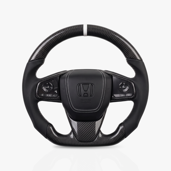 Honda Gloss Carbon Fibre & Leather Steering Wheel — 12