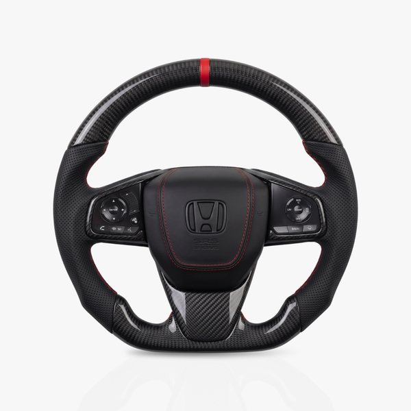 Honda Gloss Carbon Fibre & Leather Steering Wheel — 13