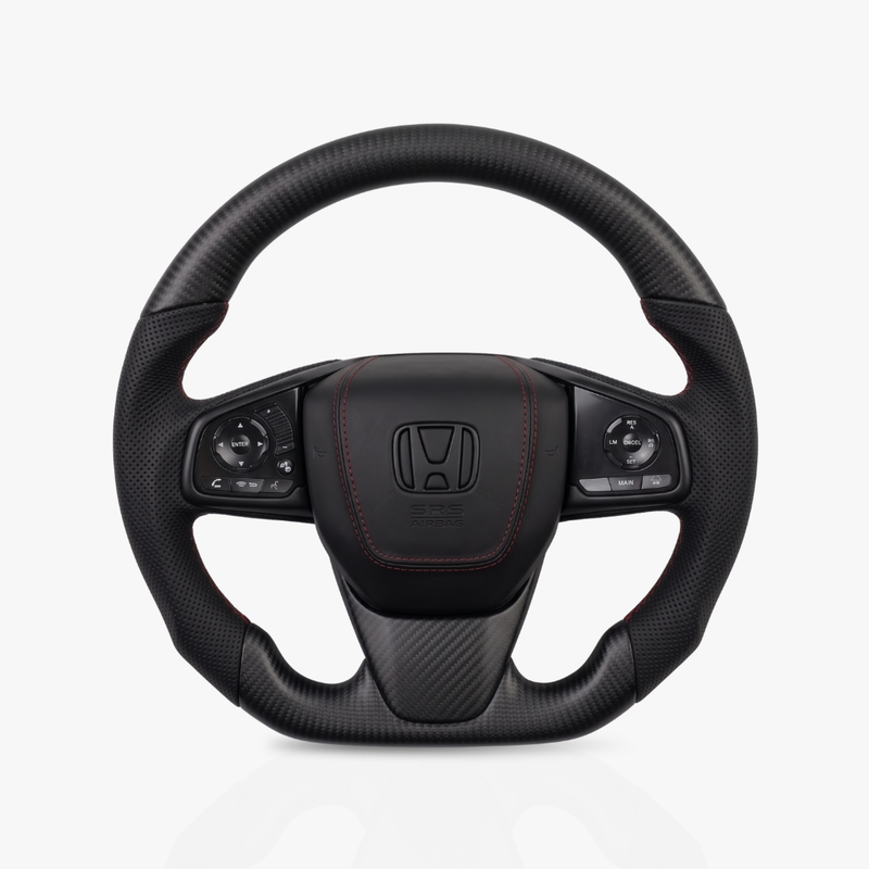 Honda Matte Carbon Fibre & Leather Steering Wheel — 06