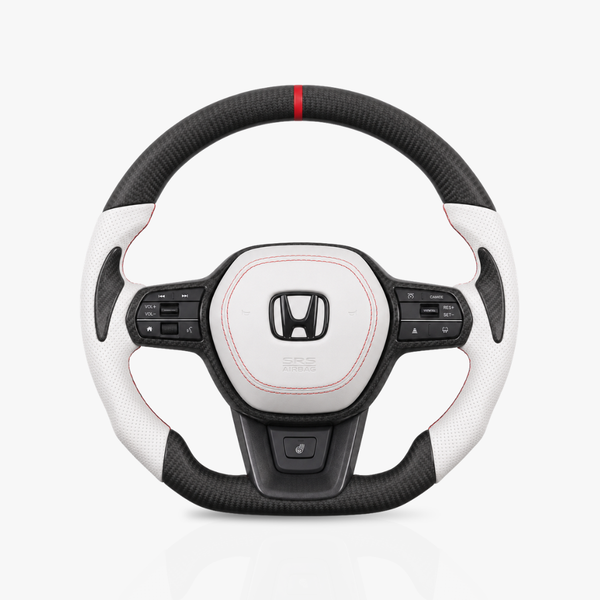 Honda Matte Carbon Fibre & Leather Steering Wheel — 08
