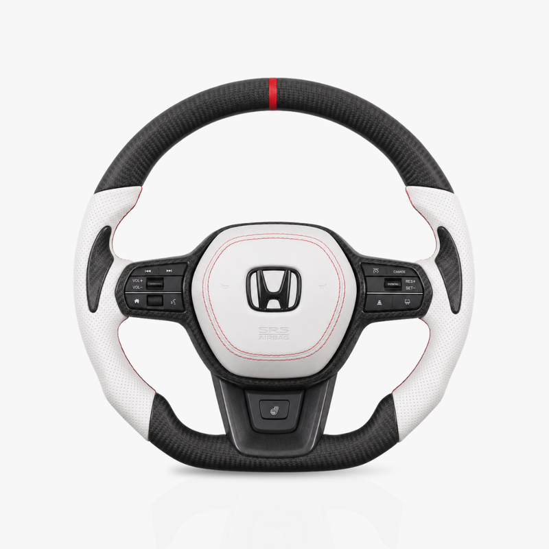 Honda Matte Carbon Fibre & Leather Steering Wheel — 08