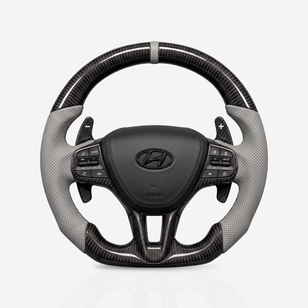 Hyundai Gloss Carbon Fibre & Leather Steering Wheel — 06