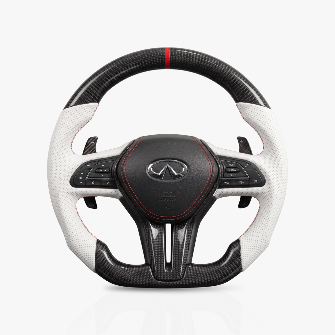 Infiniti Gloss Carbon Fibre & Leather Steering Wheel — 04