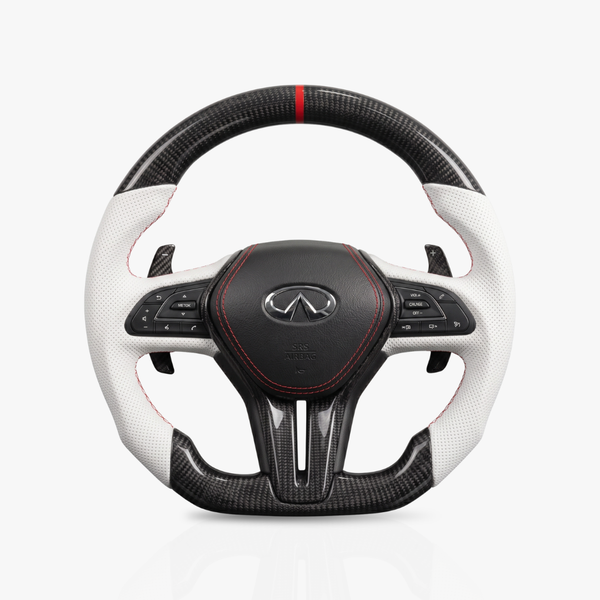Infiniti Gloss Carbon Fibre & Leather Steering Wheel — 04