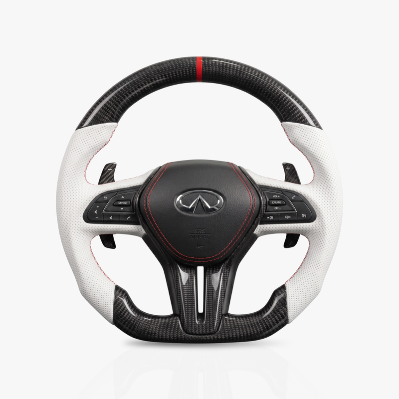 Infiniti Gloss Carbon Fibre & Leather Steering Wheel — 04