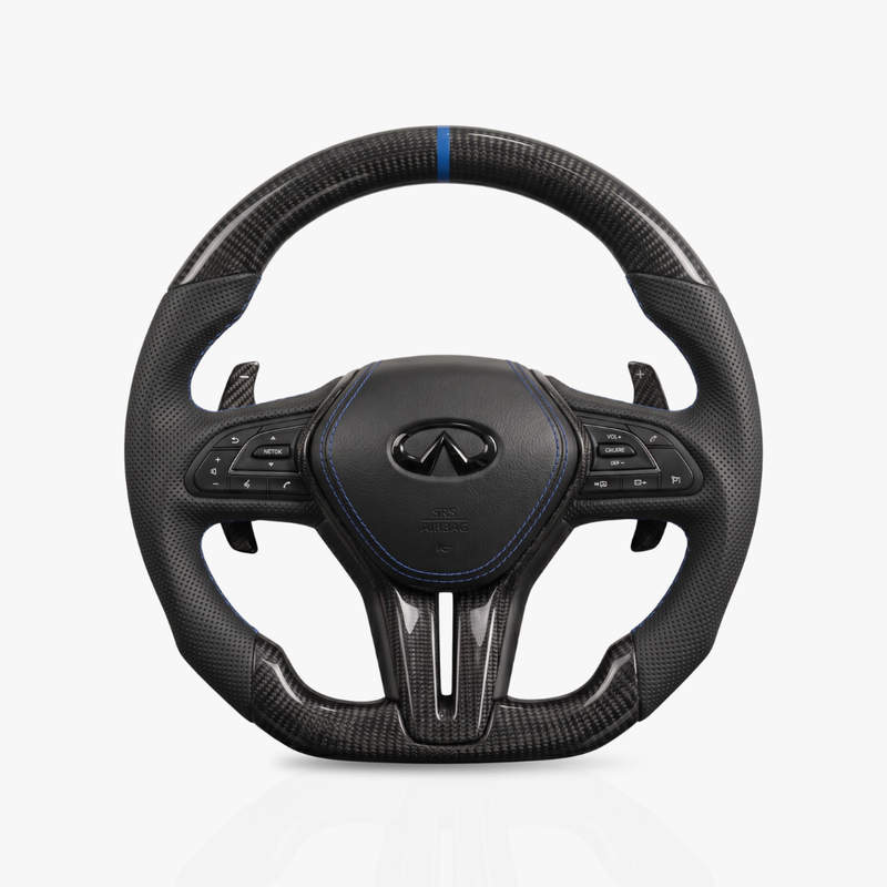 Infiniti Gloss Carbon Fibre & Leather Steering Wheel — 05