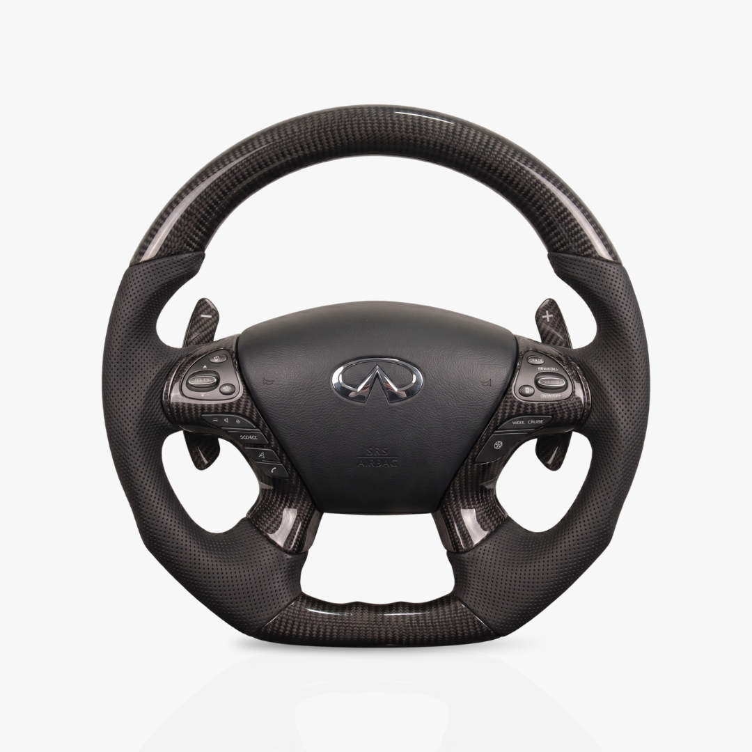 Infiniti Gloss Carbon Fibre & Leather Steering Wheel — 07