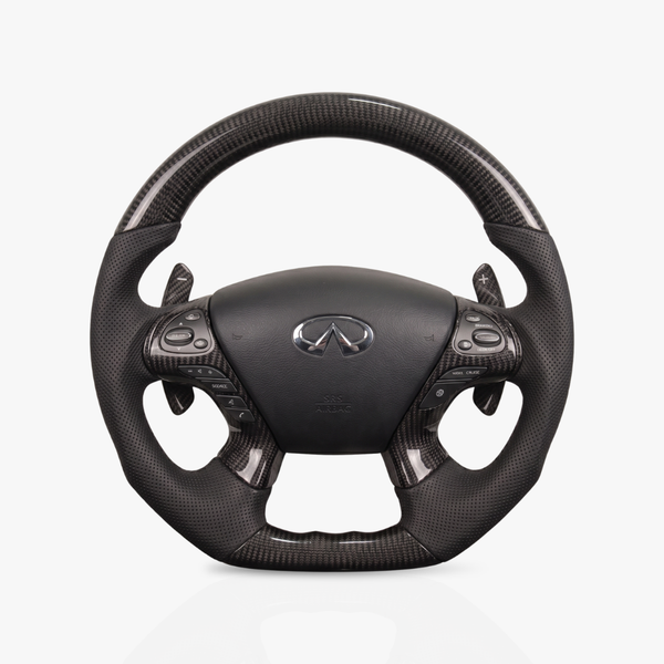Infiniti Gloss Carbon Fibre & Leather Steering Wheel — 07