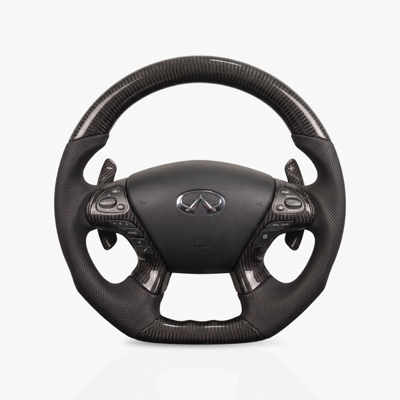 Infiniti Gloss Carbon Fibre & Leather Steering Wheel — 07